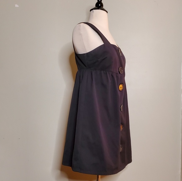 Black Empire Waist Babydoll Dress - Picture 2 of 6